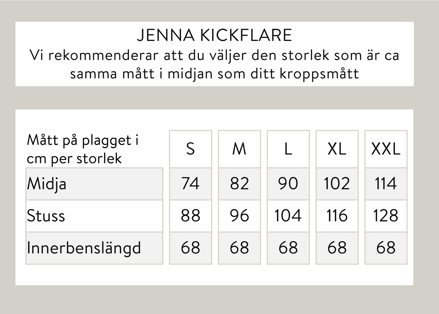 Jenna kickflare - Svart