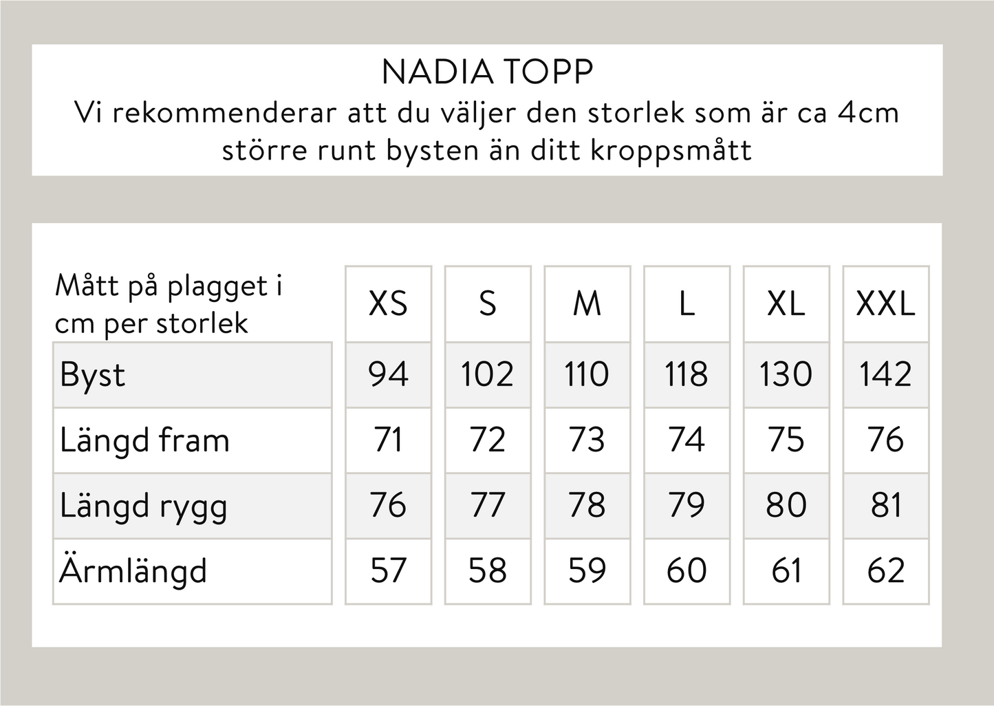 Nadia topp - Beige