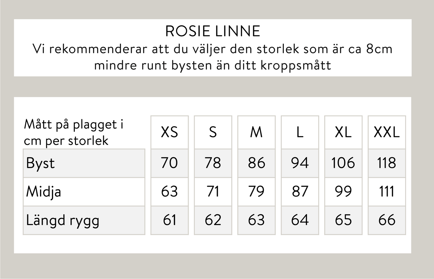 Rosie linne - Svart