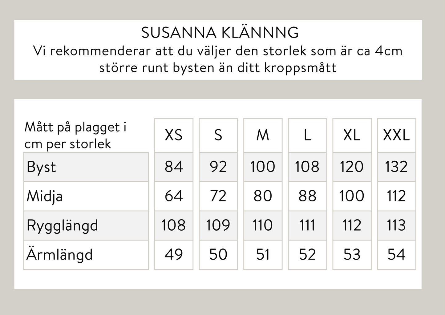 Susanna omlottklänning - Beige