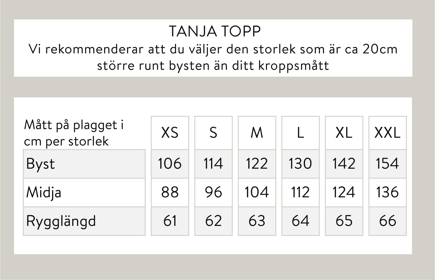 Tanja topp - Svart