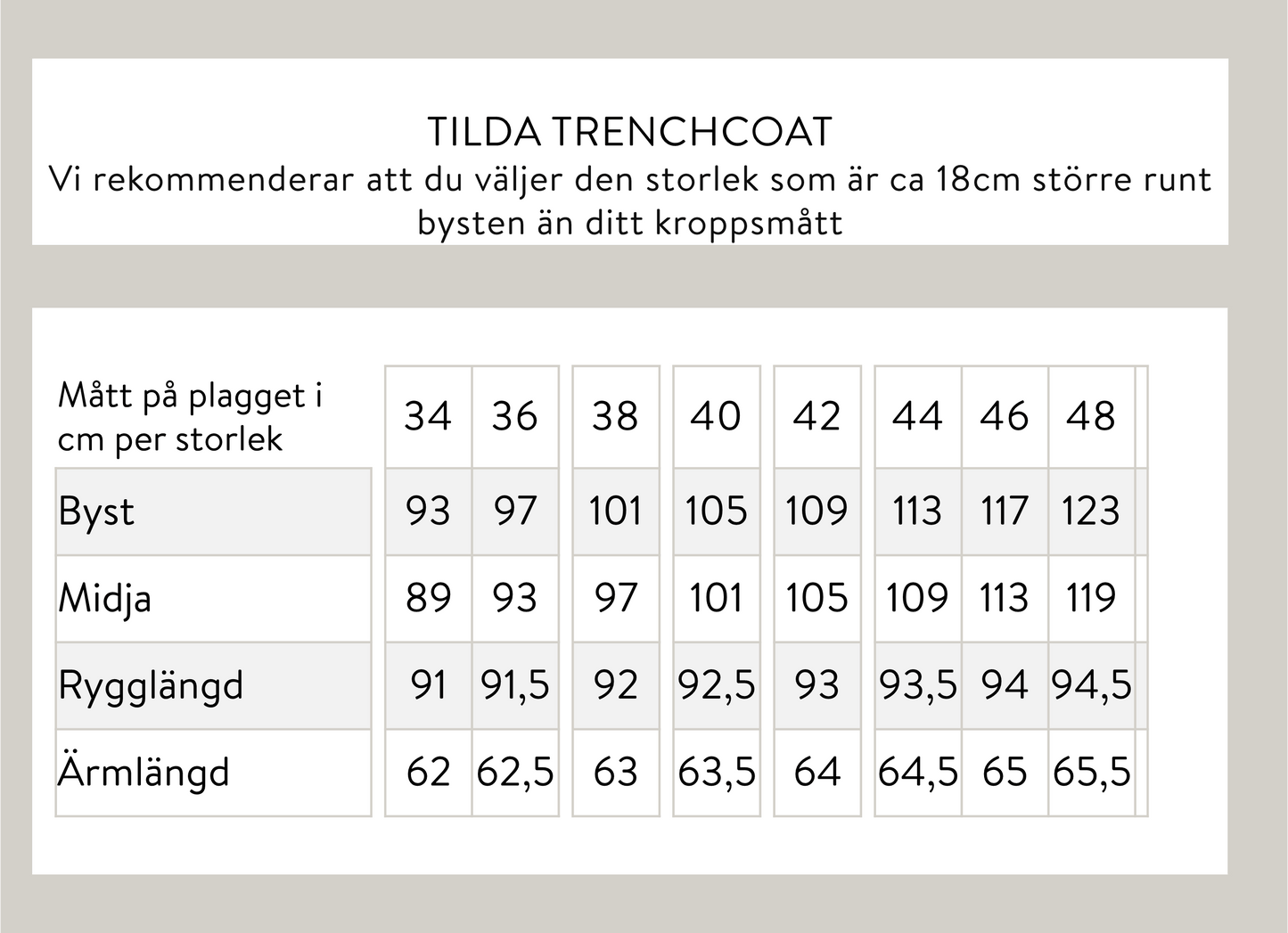 Tilda trenchcoat - Beige